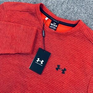 Under Armour Storm Sweater Fleece Crew Men's Medium Red Golf Pullover 1373675